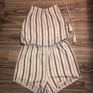 ⚓️ 💙Apricot Lane Navy and White Striped Romper